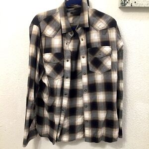 Banana republic plaid tailored button up